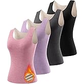 ATTIQOZI Women's Fleece Lined Thermals Underwear Tops Base Layer Tank Top Vest for Cold Weather 4,5Pairs
