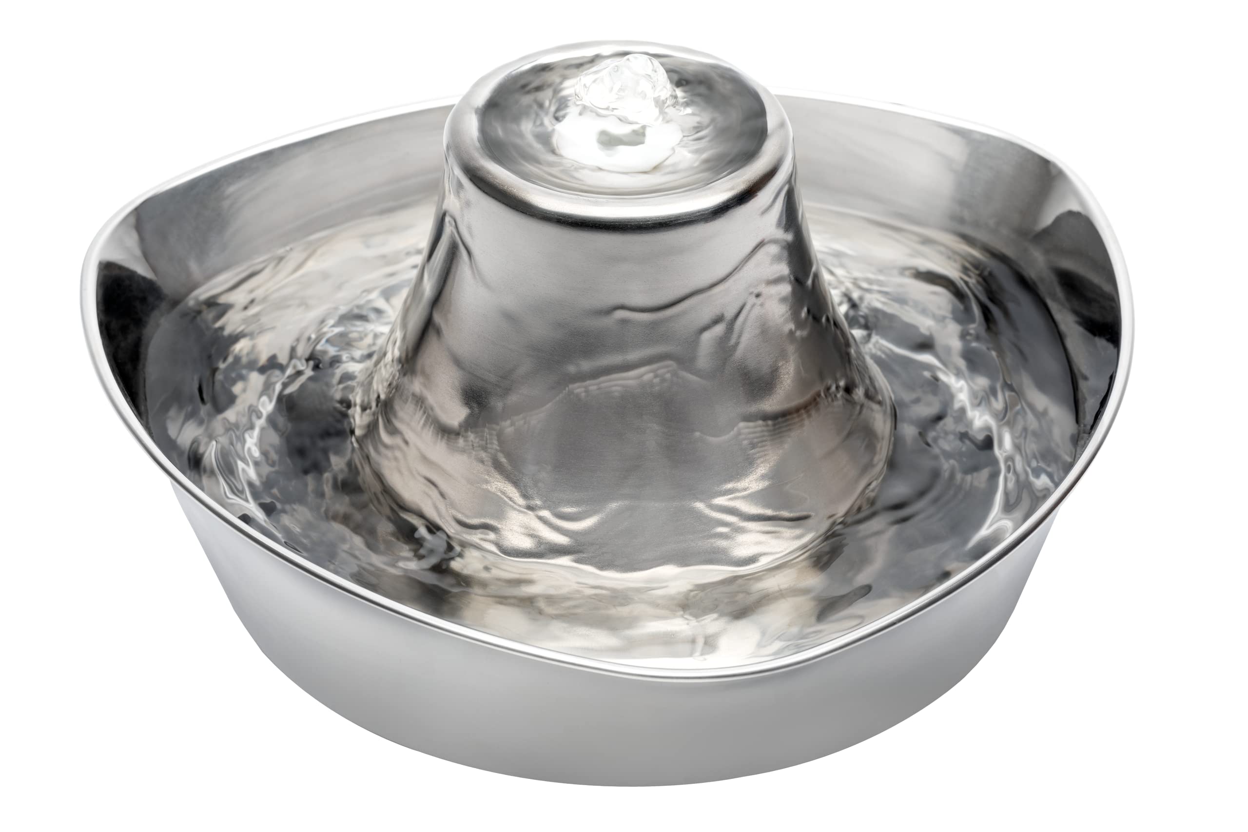 Photo 1 of **MISSING PARTS***PetSafe Seaside Stainless Steel Cat & Dog Fountain, 60 Oz Water Capacity - 2 Water Filters & 1 Pump Included, Soothing Flow for Pets, Scratch-and Rust-Resistant Material - Quiet Motor