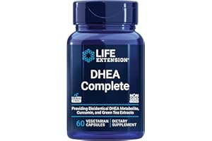Life Extension DHEA and 7-Keto DHEA Complete Vegetarian Capsules to Maximize Support of a Healthy Body Weight & Mood, Lean Muscle Mass, Libido & More, Non-GMO, Gluten-Free, 60 Count