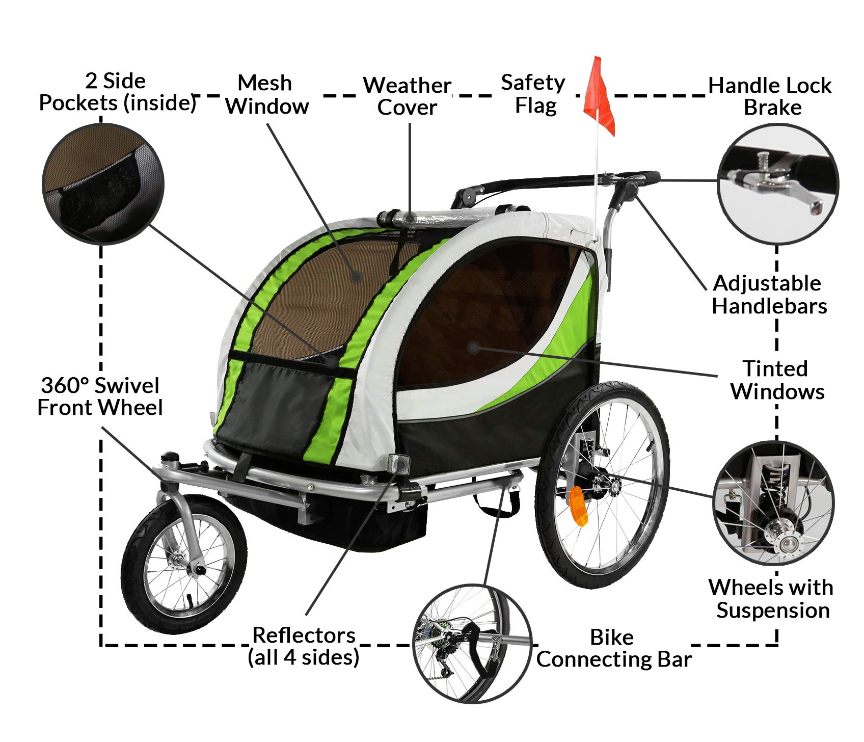 clevr bike trailer