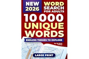 New Word Search Book for Adults: Large Print Word Find Puzzles for Seniors with 10000 Unique Words, Endless Themes to Explore