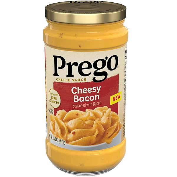 PREGO CHEESY BACON CHEDDAR CHEESE SAUCE, 14.5 OZ...