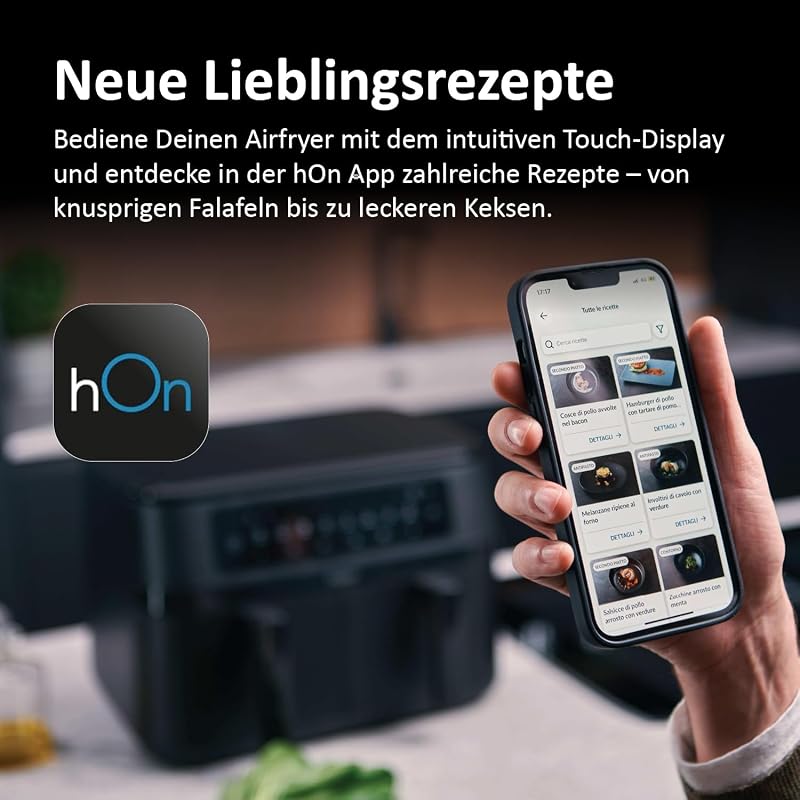 Heißluftfritteuse 2 Kammern I 11L Airfryer Doppelkammer I 9 Portionen