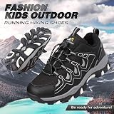 UOVO Boys Trainers Low-Top Waterproof Kids Walking Shoes UK 4 Black Silver view 5