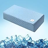 HARBOREST Cooling Cube Pillow - Side Sleeper Pillow for Neck and Shoulder Pain, Memory Foam Pillow Cube Pro with Adjustable Firmness,24"x12"x6", Blue