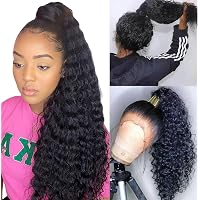 4x1 Lace Front Echthaar-Perücke Damen – 30 Zoll, Natural Black, 150% Dichte, Glueless & Vorgeplückt