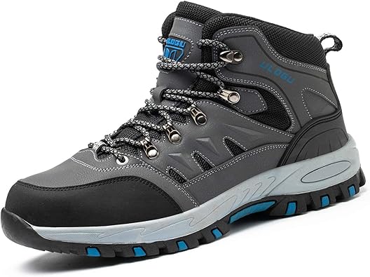 Amazon Ulogu 安全靴 メンズ ハイカット ブーツ 作業靴 軽量 通気性 防水 鋼先芯 衝撃吸収 耐摩耗 ワークシューズ 滑り止め ワークブーツ アウトドア 登山靴 シューズ バッグ