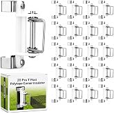 Blulu 20 Pcs T Post Polytape Corner Insulator, Electric Fence Insulators | T Post Corner End for Posts, Steel Posts, Tensioners Wire Holding Fencing Supplies, for Agricultural Farm Garden Fencing