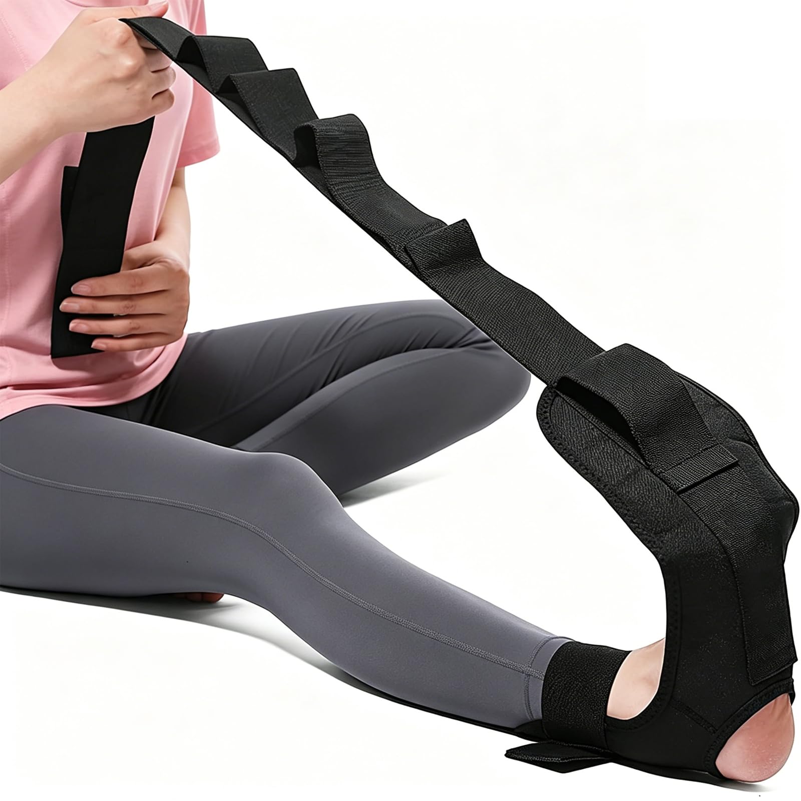 Norhogo Yoga Stretching Strap, Strap Stretching, Ankle Ligament Stretcher Belt with Loops, Foot Stretch Assist for Hamstring, Flexibility and Physical Therapy
