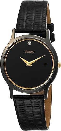 seiko gold watch leather strap