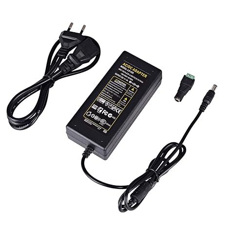 60W Trafo led 5A 12V DC Netzteil Transformator Adapter Power Supply Netzadapter Netzstecker für RGB LED Strip Lichtband Strei