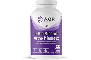 AOR Ortho Minerals, 210 Veg Caps, 30-Day Supply of Balanced Multi-Mineral Blend with Vegan D3, Zinc, Copper, Chromium, Suppor