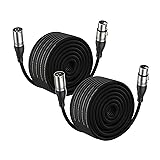 EBXYA 100Ft XLR Microphone Cables 2 Packs - Premium