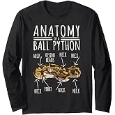 Python Snake Owner - Anatomy Of A Ball Python Long Sleeve T-Shirt