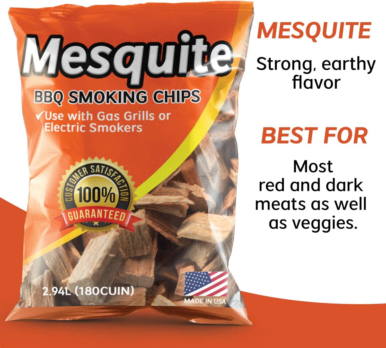 Wood Chips for Smoking Variety Pack, 2 Lbs Each, Apple, Mesquite, Hickory & Cherry Flavor Wood Chips for Smokers & Grills, Bake, Roast, Braise and BBQ, 4-Pack | USA Made : Garden & Outdoor