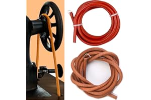 HAGBOU 2 PCS Treadle Sewing Machine Belt, Cowhide Belt for Singer/Jones Sewing Machine, 72in Length 0.19in Diameter (2)