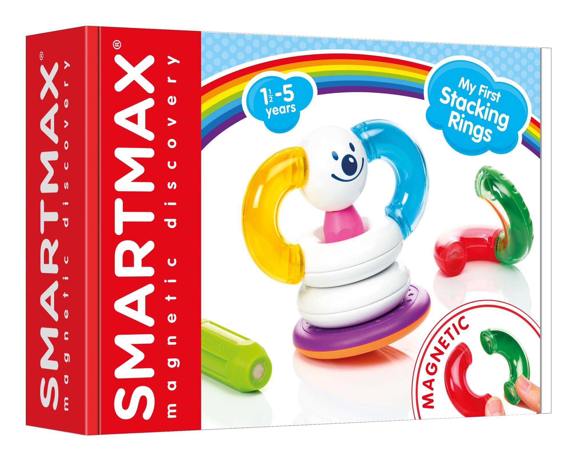 SMARTMAX - My First Stacking Rings, Magentic Discovery Set, 1.5-5 Years