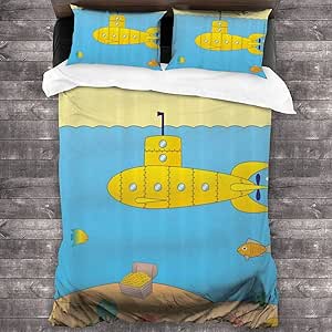 LINARUBE Juego de Ropa de Cama-Dibujos Animados bajo el mar Aventura