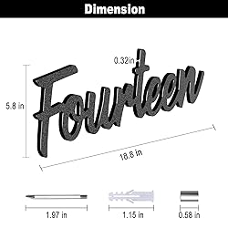 LUCK HOUSE Cursive House Numbers for Outside – 6