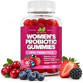 Women's Probiotic Gummies with Prebiotics - Natural Mixed Berry Flavor | 12 Strains &ndash; Digestive, Immune, Vaginal &amp; Urinary Tract Health Support &ndash; Natural Mixed Berry Flavor, 60 Gummies