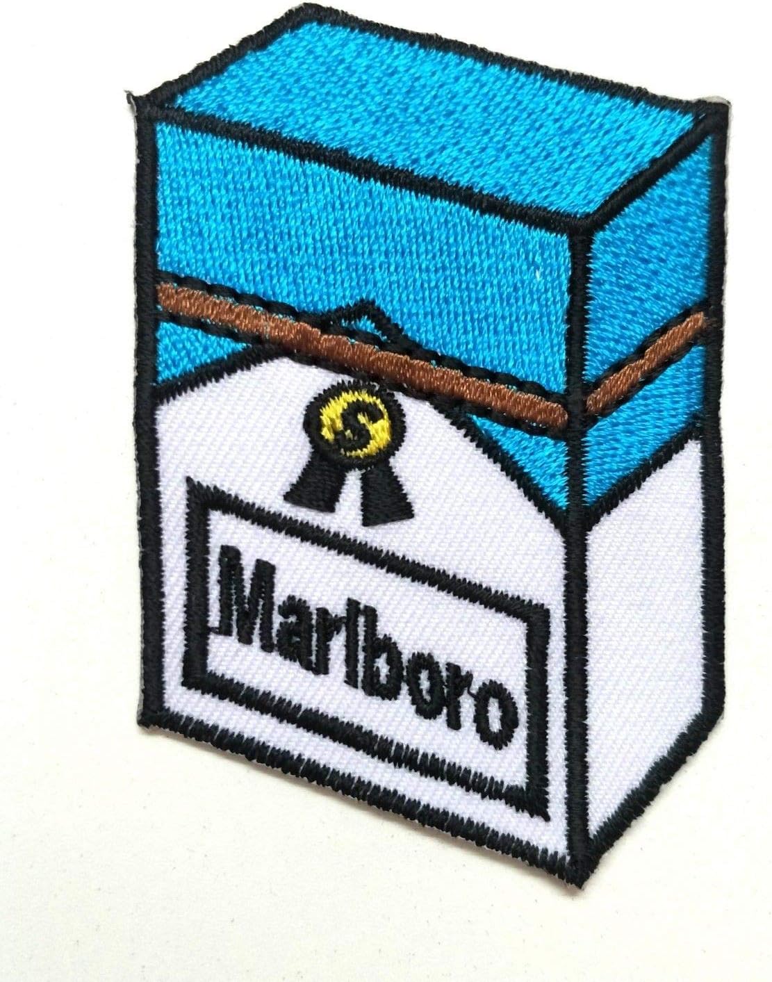 SNOW - 1 PC Select Patch Sponsot Racing Embroidered Iron On Patch Applique Sew - Marlboro (2# Blue/White)
