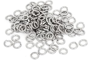 uxcell M6 304 Stainless Steel Split Lock Spring Washers Screw Gasket 100pcs