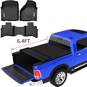 Amazon Com Oedro Tonneau Cover Floor Mats Compatible With 2013 2018 Dodge Ram 1500 2019 2020 Ram 1500 Classic Automotive
