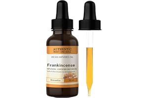 Authentic Frankincense Resin Oil with Certified Organic Castor Oil, Frankincense and Castor Oil Natural Infused Herbal Oils f