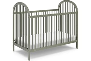 Graco Olivia Convertible Crib (Olive) – GREENGUARD Gold Certified, 100% Solid Wood, Fits Standard Crib Mattress, Converts to Toddler Bed and Daybed, 4 Adjustable Mattress Heights