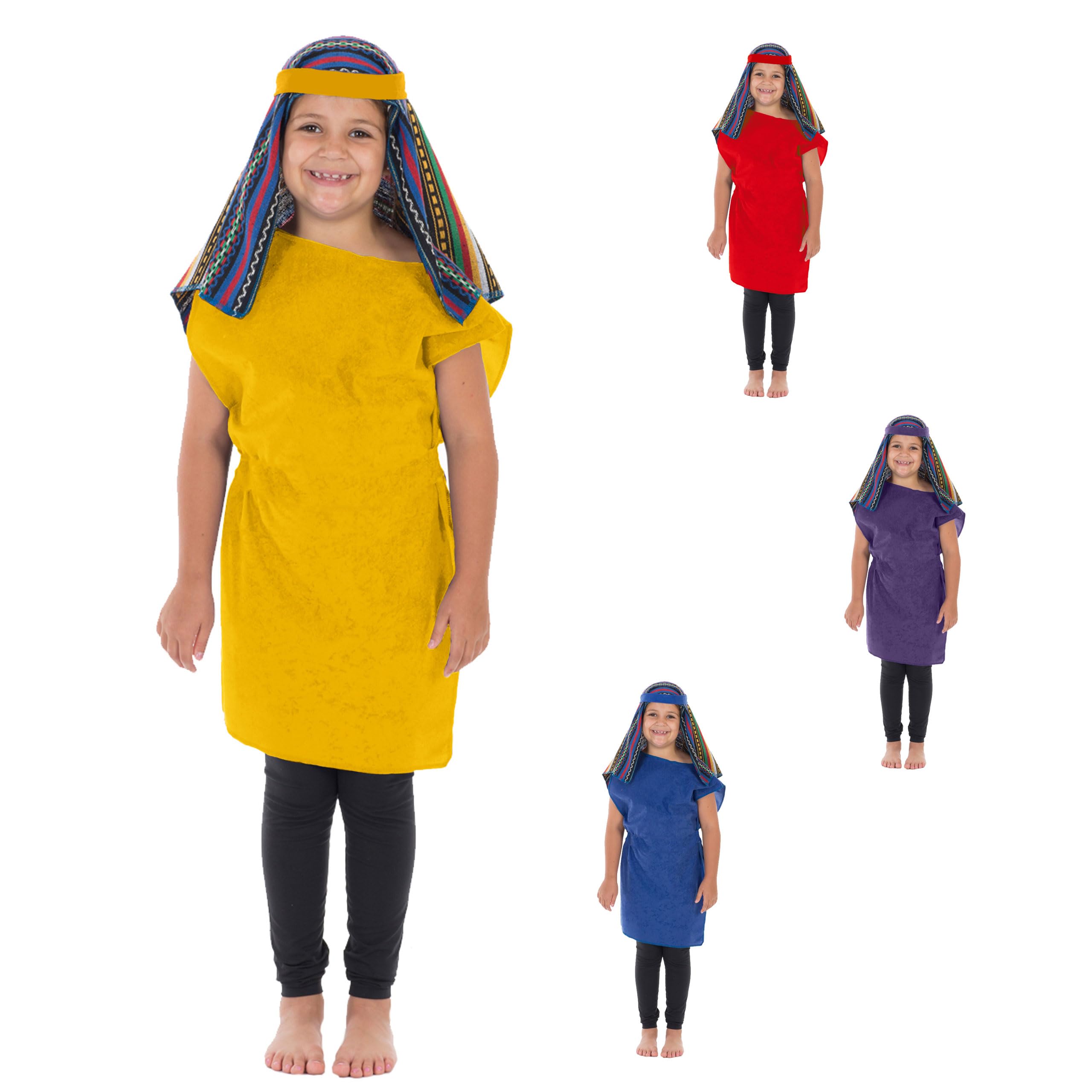 Charlie Crow Samuel Nativity/Shepherd costume for kids. One size 3-8 years. YELLOW — image 1