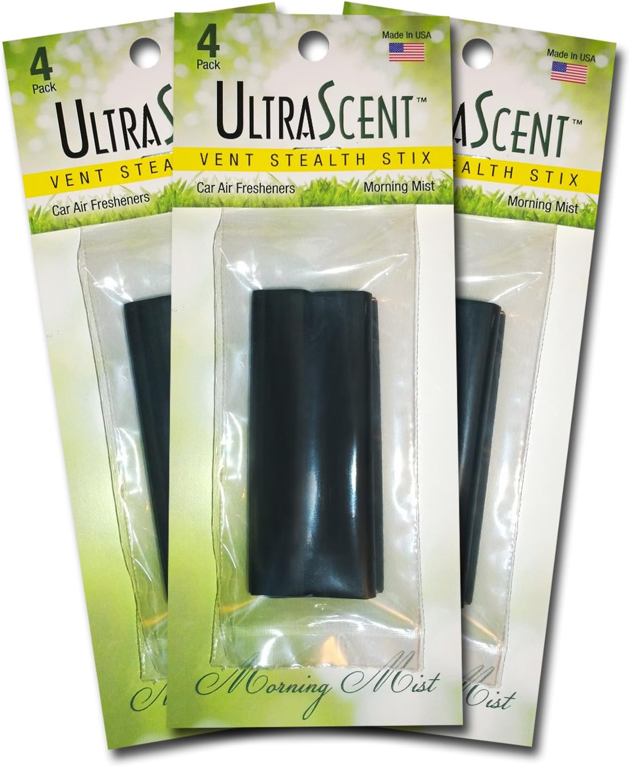UltraScent Vent Stealth Stix, Morning Mist, 4 Packs of 4