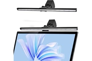 Computer Monitor Lamp, Screen Light Bar Eye Caring, Keyboard Lamp with Clamp/Adjustable Brightness and 3 Color Temperature/No