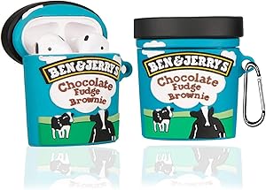 Silicone Airpod 2/1 gen Case, Fashion Cute Food Design Airpods Case, Funny Cool Cover Accessories with Keychain for Apple Air Pods Charging Case for Girls Men Boy (Sport Drink Bottle) (Ice Cream)