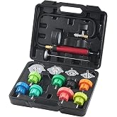 VEVOR Automotive Cooling System Radiator Pressure Tester Kit, 14 pcs Radiator Pressure Tester Kit with Manual Pump and Color-Coded Steel Test Cap Adapters, for Cars Motorcycles Trucks Cooling System