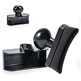 Car Tire Shine Applicator,Vegan Tire Shine Applicator with Curved Brush Head - Large Automotive Tire Dressing Applicator Brush with Storage Stand for Tire Detailing, 3.6 Inch Length (Black)