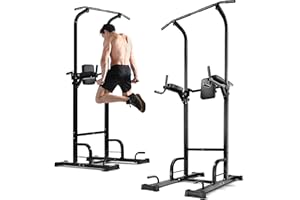 MAPLE99 Pull Up Bar Free Standing - Power Tower, Multi-Functional Pullup Dip Station, Calisthenics Equipment Station For Home Gym - 440LBS Capacity, Height Adjustable, Durable, Heavy-Duty Strength Training For Men & Women To Build Muscle.