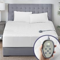 Amazon.com: MP2 Plush Heated Mattress Pad Full Size | Machine Washable  Electric Bed Heater W/ 5 Heat Settings and 10 Hours Auto Shut Off | Fit Up  to 19 Inches - 54x75