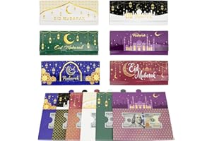 YYBD 30Pcs Eid Mubarak Cash Envelopes 6 Styles Mubarak Cards Holder Ramadan Pocket Envelope for Money Islamic Greeting Card E