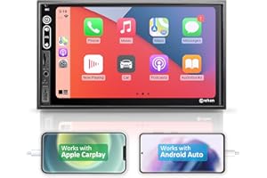 Double Din Stereo Car Audio Receiver - Corehan 7 Inch Touch Screen Car Stereo with Bluetooth Compatiable with Android Auto Car Play