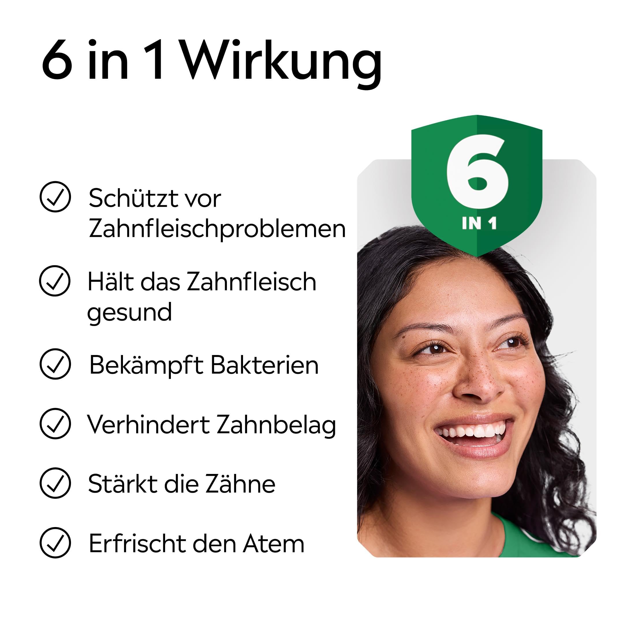 LISTERINE Total Care Zahnfleisch-Schutz 6 x 500 ml, schützende Mundspülung gegen Zahnfleischprobleme mit 6 in 1 Wirkung, antibakterielles Mundwasser stärkt die Zähne, bis zu 24h frischer Atem 4
