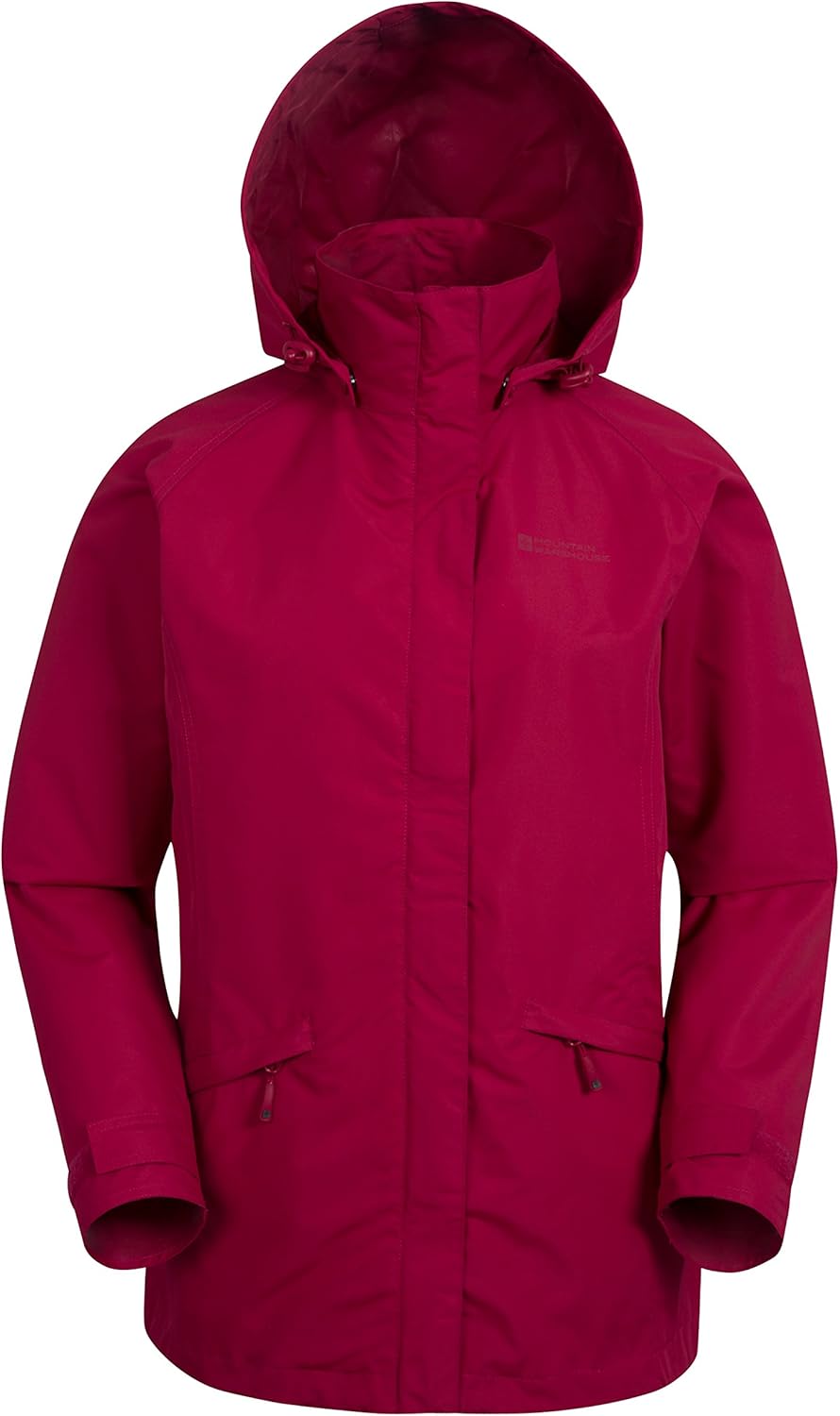 Mountain Warehouse Harridge Womens Shell Jacket Water Resistant Rain Coat, Adjustable Cuffs