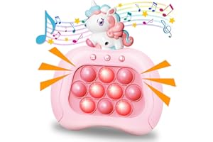 WEIRTOYA Fast Push Game, Pop Bubble Fidget Toy Quick Push Light Up Popping Game Toys for Ages 4-12, Birthday Gifts for Boys & Girls & Teens