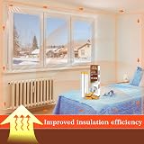 Yotache Window Insulation Kit 1.6m x 10m POF Shrink Film Indoor view 3