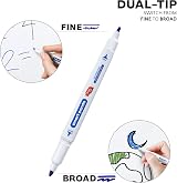 Smart Panda 8 Whiteboard Pens Dual Tip Broad Fine Dry Wipe Markers view 4