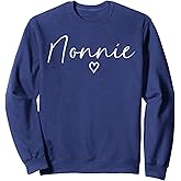 Nonnie Gifts For Women Grandma Heart Mother's Day Nonnie Sweatshirt