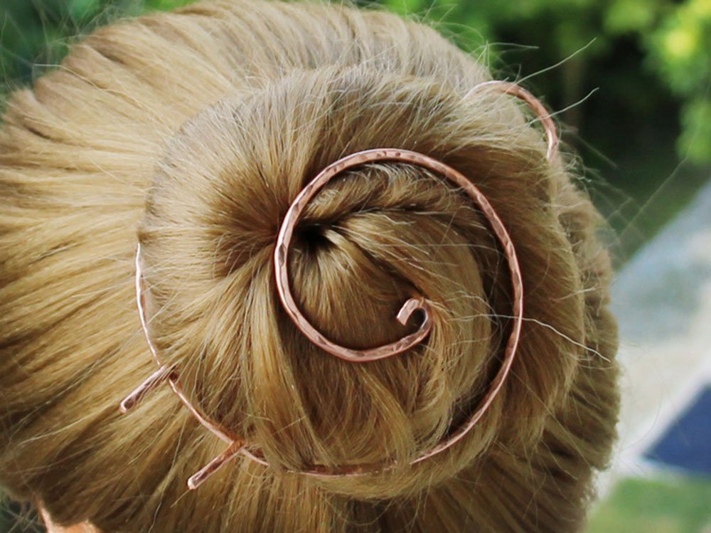 Amazon Com Copper Bun Holder Hair Fork Hair Stick Hair Pin Hair