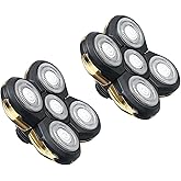 5 Head Shaver Heads, 2PCS Shaver Blade Heads Shaver Replacement for Electric Razor Shaving Bald Tool, Head and Face Electric Razor Shaver Head, Not Fit for Remington Razors