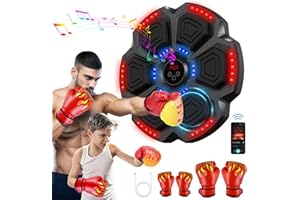 Voraiya Smart Music Boxing Machine with 2 Pairs of Gloves for Adults and Kids, 2025 Bluetooth Boxing Machine Wall Mounted Music Trainer, Electronic Boxing Music Workout Machine for Home/Gym