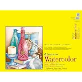 Strathmore 300 Series Watercolor Paper Pad, Tape Bound, 18x24 inches, 12 Sheets (140lb/300g) - Artist Paper for Adults and Students - Watercolors, Mixed Media, Markers and Art Journaling