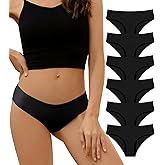 DEANGELMON Seamless Underwear for Women No Show Bikini Panties Comfortable Stretch Invisible Ladies Hipster Briefs